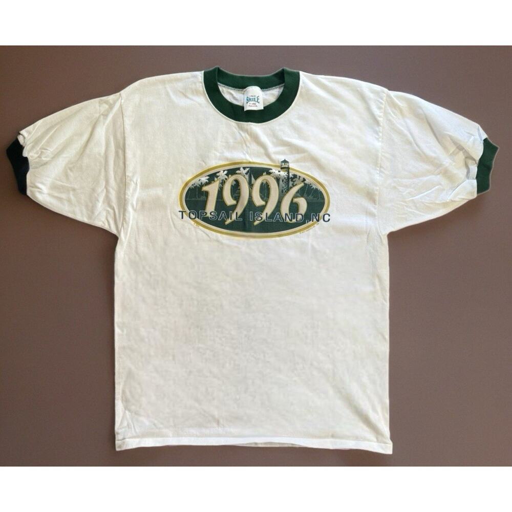 Vintage TShirt 1996 Top Sail Island, NC Excellent XL Made USA Retro Never Worn